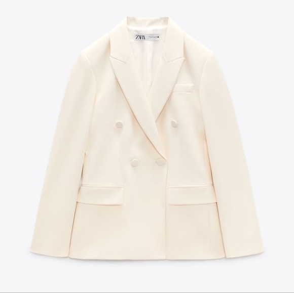 NWT Zara Balmain Style Double Breast Tailored Blazer Jacket - Picture 3 of 6